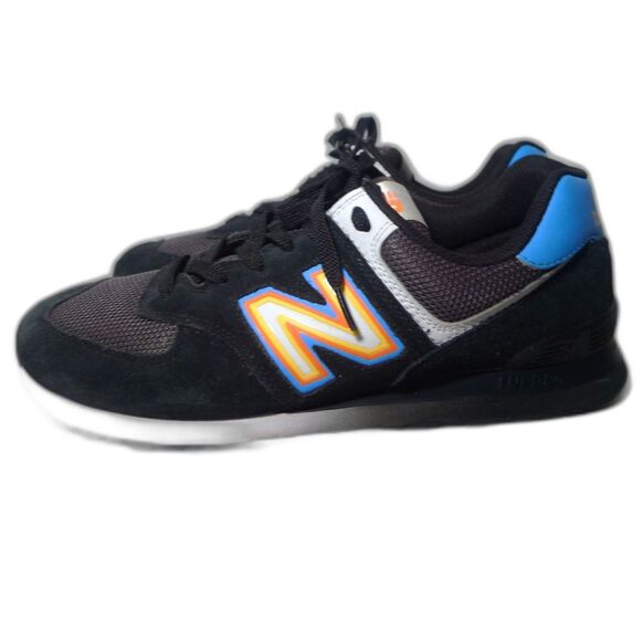 New Balance 574 Legacy Sneaker - Black/Blue/Orange 10.5 - Picture 4 of 9